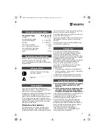 Preview for 52 page of wurth ASS18-1/2" HT Translation Of The Original Operating Instructions