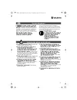 Предварительный просмотр 57 страницы wurth ASS18-1/2" HT Translation Of The Original Operating Instructions