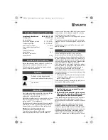 Preview for 58 page of wurth ASS18-1/2" HT Translation Of The Original Operating Instructions