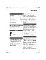 Preview for 64 page of wurth ASS18-1/2" HT Translation Of The Original Operating Instructions