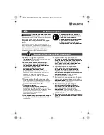 Preview for 66 page of wurth ASS18-1/2" HT Translation Of The Original Operating Instructions