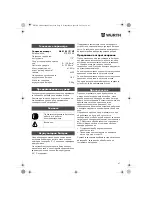 Предварительный просмотр 67 страницы wurth ASS18-1/2" HT Translation Of The Original Operating Instructions