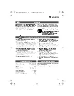 Preview for 70 page of wurth ASS18-1/2" HT Translation Of The Original Operating Instructions