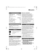 Предварительный просмотр 80 страницы wurth ASS18-1/2" HT Translation Of The Original Operating Instructions