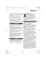 Предварительный просмотр 81 страницы wurth ASS18-1/2" HT Translation Of The Original Operating Instructions