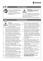 Предварительный просмотр 5 страницы wurth MM 230 Original Operating Instructions