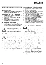 Предварительный просмотр 8 страницы wurth MM 230 Original Operating Instructions