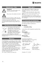 Предварительный просмотр 16 страницы wurth MM 230 Original Operating Instructions