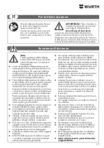 Предварительный просмотр 17 страницы wurth MM 230 Original Operating Instructions