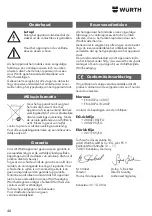 Предварительный просмотр 46 страницы wurth MM 230 Original Operating Instructions