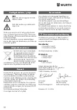 Предварительный просмотр 52 страницы wurth MM 230 Original Operating Instructions