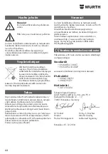 Предварительный просмотр 64 страницы wurth MM 230 Original Operating Instructions