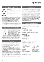 Предварительный просмотр 76 страницы wurth MM 230 Original Operating Instructions