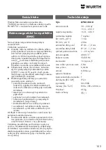 Предварительный просмотр 103 страницы wurth MM 230 Original Operating Instructions