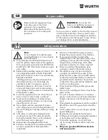 Предварительный просмотр 11 страницы wurth MM 350 Original Operating Instructions