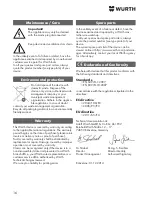 Предварительный просмотр 16 страницы wurth MM 350 Original Operating Instructions