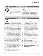 Предварительный просмотр 47 страницы wurth MM 350 Original Operating Instructions