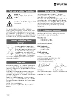 Предварительный просмотр 136 страницы wurth MM 350 Original Operating Instructions