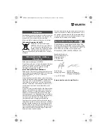 Preview for 23 page of wurth MSF 180 N Translation Of The Original Operating Instructions