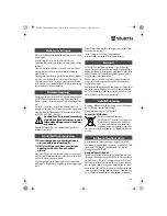 Preview for 46 page of wurth MSF 180 N Translation Of The Original Operating Instructions