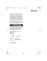 Preview for 47 page of wurth MSF 180 N Translation Of The Original Operating Instructions