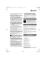 Preview for 7 page of wurth S 10-A Translation Of The Original Operating Instructions