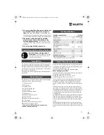 Preview for 14 page of wurth S 10-A Translation Of The Original Operating Instructions