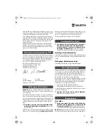 Preview for 56 page of wurth S 10-A Translation Of The Original Operating Instructions