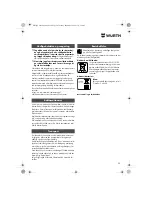 Preview for 58 page of wurth S 10-A Translation Of The Original Operating Instructions