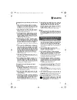 Preview for 60 page of wurth S 10-A Translation Of The Original Operating Instructions