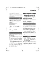 Preview for 62 page of wurth S 10-A Translation Of The Original Operating Instructions