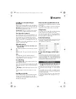 Preview for 63 page of wurth S 10-A Translation Of The Original Operating Instructions