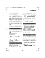 Preview for 68 page of wurth S 10-A Translation Of The Original Operating Instructions