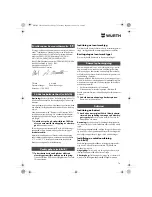 Preview for 74 page of wurth S 10-A Translation Of The Original Operating Instructions