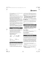 Preview for 87 page of wurth S 10-A Translation Of The Original Operating Instructions