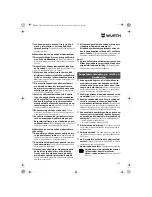 Preview for 105 page of wurth S 10-A Translation Of The Original Operating Instructions