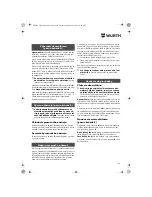 Preview for 114 page of wurth S 10-A Translation Of The Original Operating Instructions