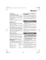 Preview for 122 page of wurth S 10-A Translation Of The Original Operating Instructions