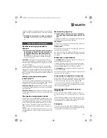 Preview for 136 page of wurth S 10-A Translation Of The Original Operating Instructions