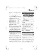 Preview for 137 page of wurth S 10-A Translation Of The Original Operating Instructions