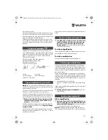 Preview for 142 page of wurth S 10-A Translation Of The Original Operating Instructions