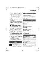 Preview for 147 page of wurth S 10-A Translation Of The Original Operating Instructions