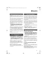 Preview for 163 page of wurth S 10-A Translation Of The Original Operating Instructions