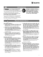 Preview for 5 page of wurth SBS 10-A Translation Of The Original Operating Instructions