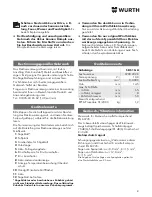 Preview for 8 page of wurth SBS 10-A Translation Of The Original Operating Instructions