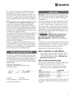 Preview for 9 page of wurth SBS 10-A Translation Of The Original Operating Instructions