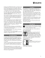 Preview for 12 page of wurth SBS 10-A Translation Of The Original Operating Instructions