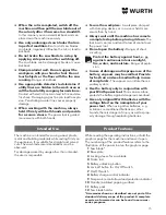 Preview for 15 page of wurth SBS 10-A Translation Of The Original Operating Instructions