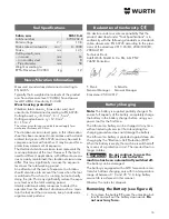 Preview for 16 page of wurth SBS 10-A Translation Of The Original Operating Instructions