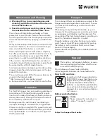 Preview for 19 page of wurth SBS 10-A Translation Of The Original Operating Instructions